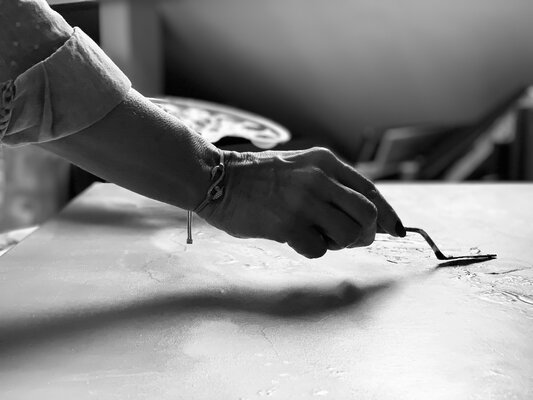 Judit Pongó nello studio