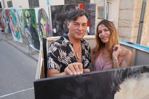 Franck Sastre im Studio: Soirée magique avec notre peinture...