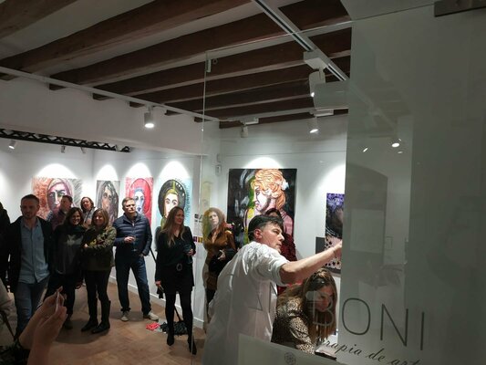 Franck Sastre im Studio: Live painting dans une Expo...