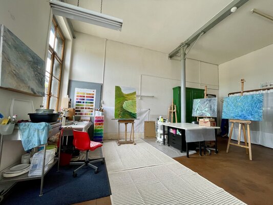 Antonie Josefa Latscha in de studio