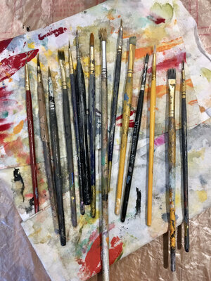 Koola Adams im Studio: My beloved brushes