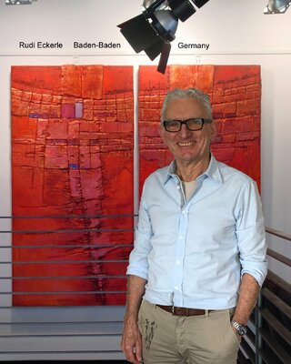 Rudi Eckerle in the Studio: ART EXHIBITION St. Anton am Arlberg - Österreich
