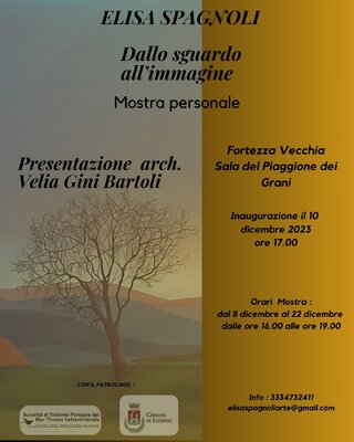 Elisa Spagnoli nello studio: Mostra personale  : Gesti dal tratto al colore , sale espositive ex Stazione di Castiglioncello (Li) toscana- Italia.