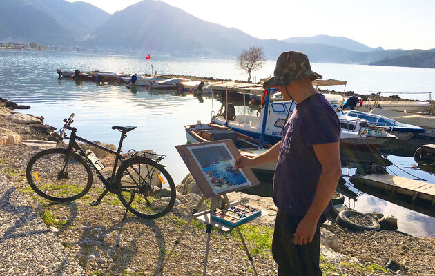 Andrii Kovalyk nello studio: On the plain air in Tyrkey