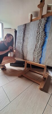 CLAUDIA AMADESI in the Studio: Ritocco bordi "Fra cielo e terra"