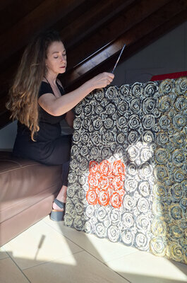 CLAUDIA AMADESI en el estudio: Rose - composizione - ritocco