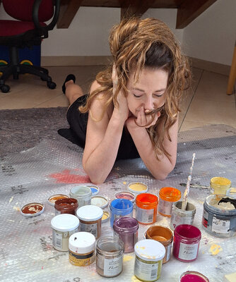 CLAUDIA AMADESI in the Studio: Work in progress "Orizzonti sospesi"