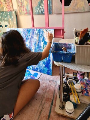 Olya Enina nello studio