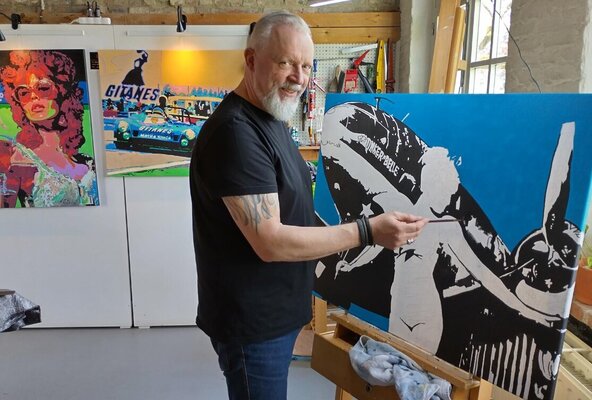 Ludo Knaepkens in de studio