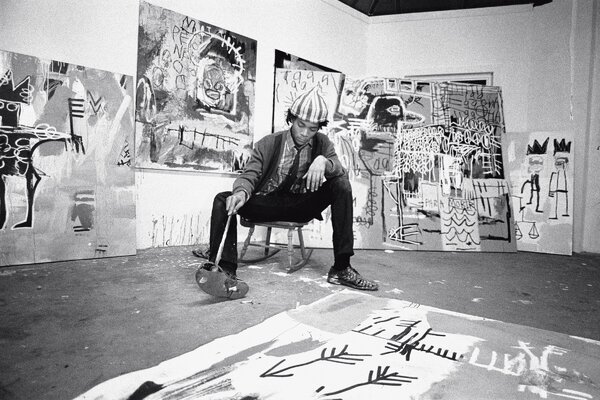 Jean-Michel Basquiat im Studio