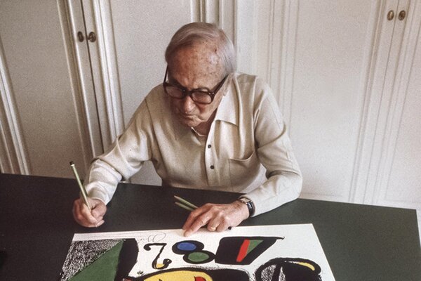Joan Miró in the Studio