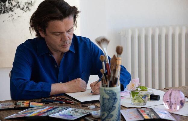 Jean-Michel Othoniel dans le studio