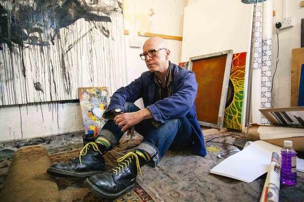 Stanley Donwood in de studio
