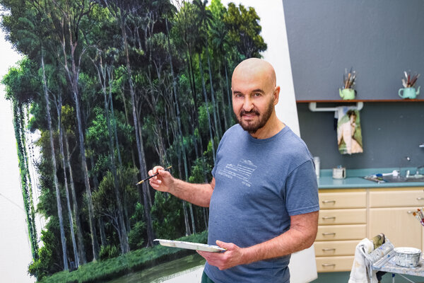 Tomás Sánchez in the Studio