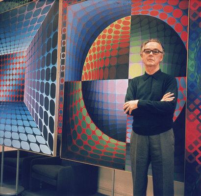 Victor Vasarely im Studio