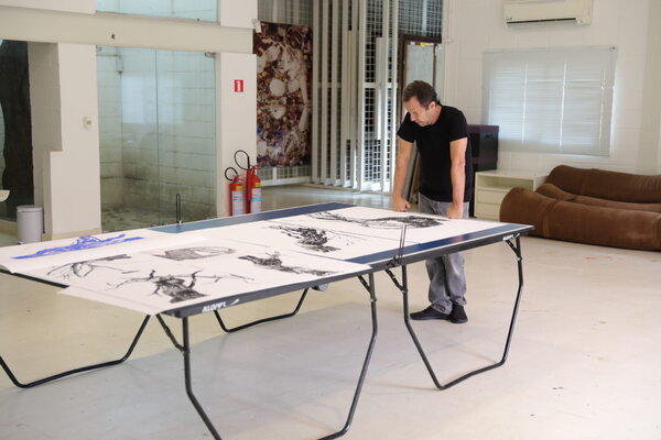 Vik Muniz in the Studio