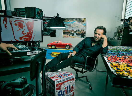 Vik Muniz in the Studio