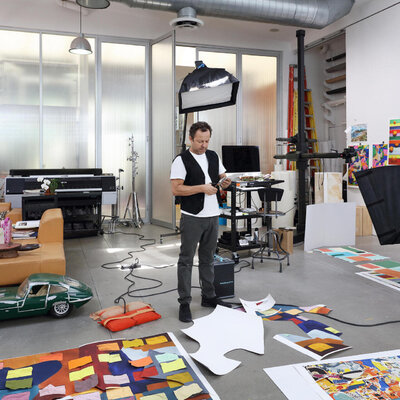 Vik Muniz in the Studio
