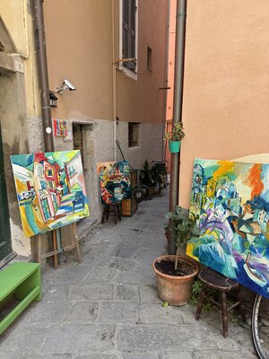 Hélène Barraud im Studio: il mio studio Monterosso al Mare Cinque Terre