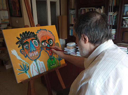 Jose Antonio Higuero im Studio