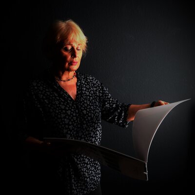 Christa Riemann en el estudio