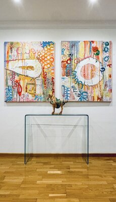 Stephanie Bing in the Studio: Der hessische Kultusminister Armin Schwarz eröffnet die große Einzelausstellung von Stephanie Bing