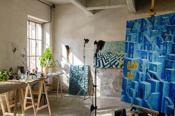 Jacopo Berlendis in de studio