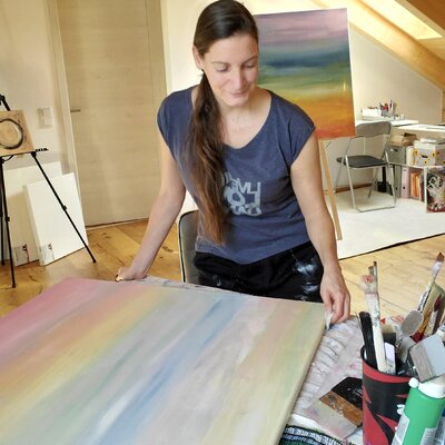 Susanna Schorr in de studio