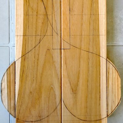 Corbello in the Studio: Partir d'un dessin sur des planches de teck...