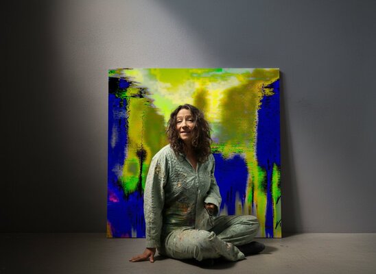 Katharina Dustmann in de studio