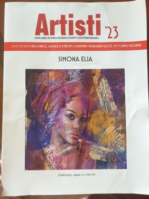Simona Elia dans le studio: My art on the Yearbook -International Selection of Artists by Mondadori curated by V. Sgarbi and A. Crespi