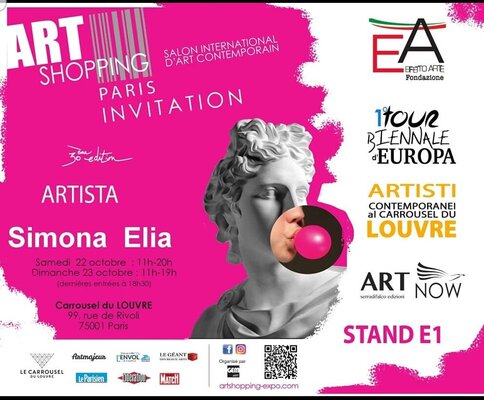Simona Elia dans le studio: My art @Carrousel du Louvre- Paris