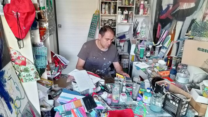 Rosario Annunziata im Studio: Interno dello studio