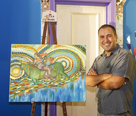 Rosario Annunziata im Studio: Esposizione a Gallipoli