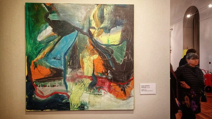 Rosario Annunziata im Studio: Esposizione collettiva presso Villa Contarini, "100 artisti in Villa"