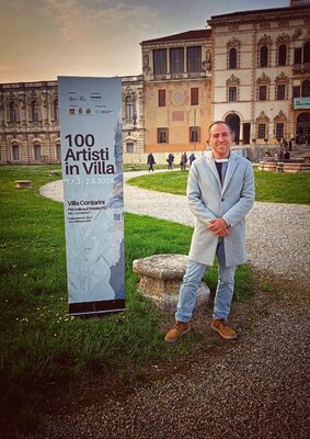 Rosario Annunziata im Studio: Esposizione collettiva presso Villa Contarini, "100 artisti in Villa"