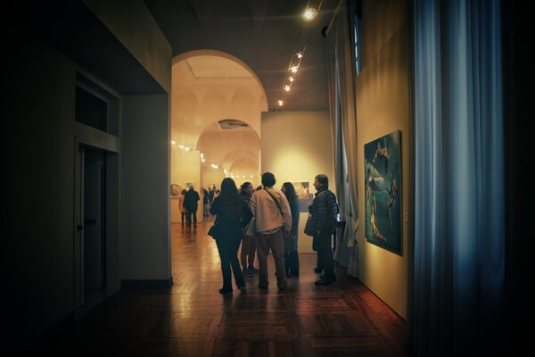 Rosario Annunziata im Studio: Esposizione collettiva presso Villa Contarini, "100 artisti in Villa"