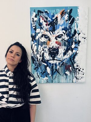 Cristhy Hernandez en el estudio