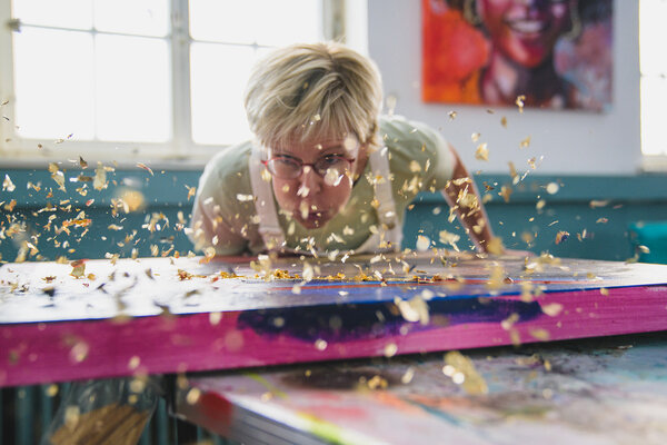 Silke von Clarmann in the Studio
