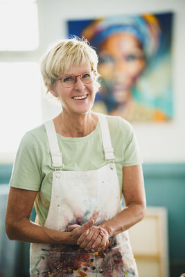 Silke von Clarmann in the Studio