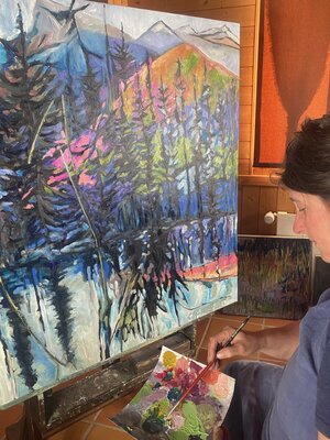 Conny Pfister nello studio