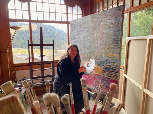 Conny Pfister nello studio