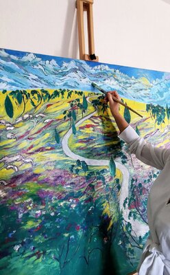 Gulschan Rokzad in the Studio