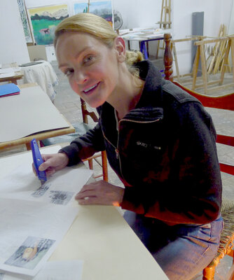 Cynthia Grow dans le studio: Cynthia Grow  in the studio - Barcelona