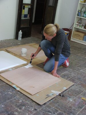 Cynthia Grow dans le studio: Cynthia Grow in the studio - Barcelona
