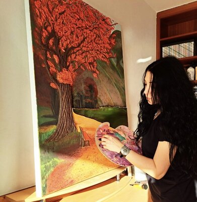 Yegana Özkan in the Studio