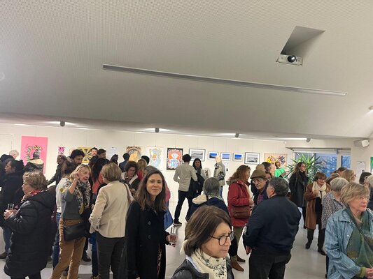 Victoria Stagni in de studio: Vernissage exposition "Le rythme et la couleur", La Source, Le Bouscat