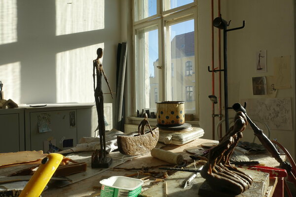 Sibylle Waldhausen en el estudio: Berliner Atelier
