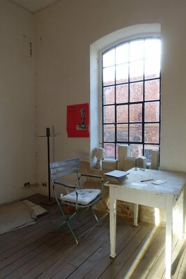 Sibylle Waldhausen en el estudio: Ansicht des Sommerateliers