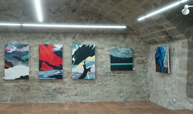 Klaus Feuchtinger in de studio: Ausstellung im Kunst-Quartier Stuttgart-Leonberg  2020